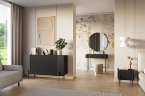 Komoda Malmi 150 cm - čierny mat / čierna