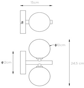 Lucide 45274/02/02 - Nástenné svietidlo TYCHO 2xG9/28W/230V zlatá