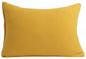 Mušelínová obliečka na vankúš 70 × 90 cm – Alexia horčicové