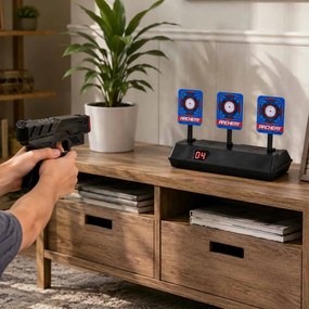 KIK Elektronický strelecký terč Nerf s 3 cieľmi a digitálnym počítadlom