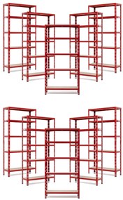 Trestles Balíček 10xSUPER HIT - Policový regál 1800x900x300 Farba: Modrá