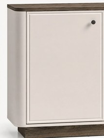 Komoda Amberto 138 cm so zásuvkami - kašmírová / dub windmill tmavý