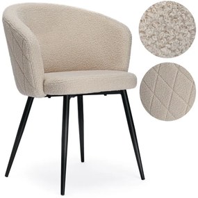 Jedálenská stolička HAMPTON teddy boucle, béžová