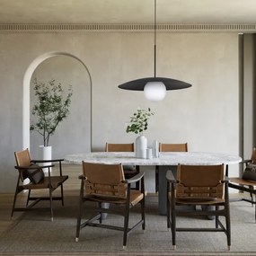 Luster na lanku SLATE 1xE27/15W/230V pr. 65 cm čierna