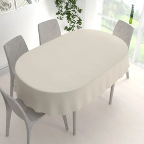Biante Veľký dekoračný oválny obrus BKU-110 Slonová kosť 180x220 cm