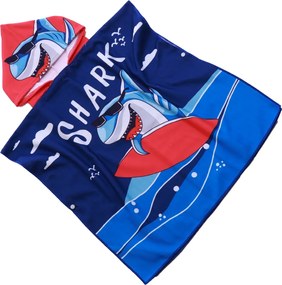 Detské pončo SHARK modré Rozmer: 60 x 120 cm