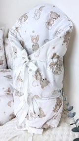 INTERMEDIC SK Obliečka na zavinovačku Teddy 73x73 cm – bavlnená zavinovačka s motívom medvedíkov