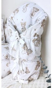INTERMEDIC SK Obliečka na zavinovačku Teddy 73x73 cm – bavlnená zavinovačka s motívom medvedíkov