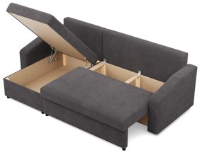 Rohová rozkladacia sedacia súprava NEO - skosený bok - model 3 Sivá