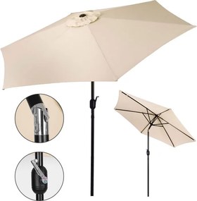 Záhradný slnečník 270 cm s naklápaním béžová