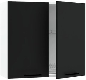 Kuchynská skrinka Max W80su Alu čierna
