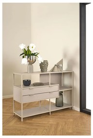 Knižnica Seaford III 114 cm sivá