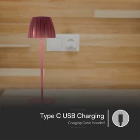 LED Stmievateľná dobíjacia stolná lampa LED/2,7W/5V 3000-6000K 1800 mAh hnedá