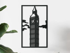 drevko Obraz Big Ben Rozmer obrazu: 65 x 39,5 cm, Farba dekorácie: Čierna