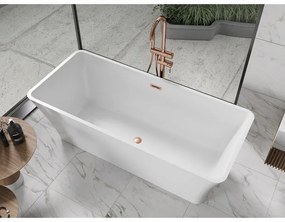 Mexen Tonia, voľne stojaca vaňa 170 x 75 cm, biela, medený prepad, 52171707500-65