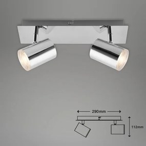 Briloner 2731-028 - Kúpeľňové bodové svietidlo BANYO 2xGU10/5W/230V lesklý chróm