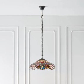 Endon 64325 - Luster na reťazi Tiffany SULLIVAN 1xE27/60W/230V priemer 40 cm