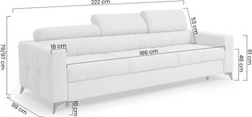 Sofa Nardo s funkciou spania - sivý šenil Vibe 95