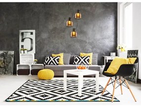 Klausen 113009 - Luster na lanku FIRE 3xE27/9W/230V hnedá/čierna