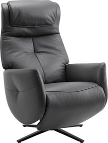 XXXLutz MASÁŽNE KRESLO, kov, textil, koža, tmavosivá Xora - Kreslá - 000788008101