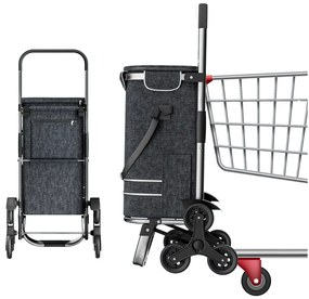 Jurhan Nákupná taška na kolieskach do schodov COMFORT, 50l,  čierna