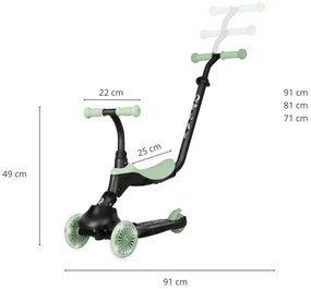 Kolobežka 3v1 Sema Evo zelená