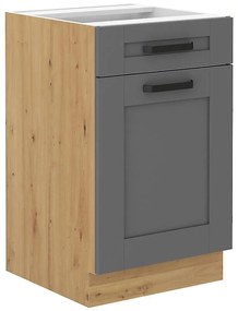 Kuchynská skrinka Luna dustgrey/artisan 50D 1F 1S BB