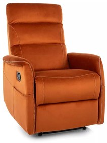 Masážne kreslo Vinci Velvet, oranžová