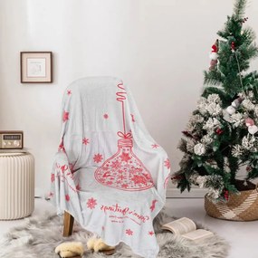 Vianočná deka Christmas time sivá 150x200cm