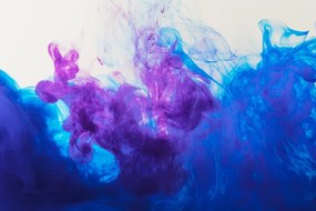 Obraz nádherná abstrakcia modrej a fialovej farby