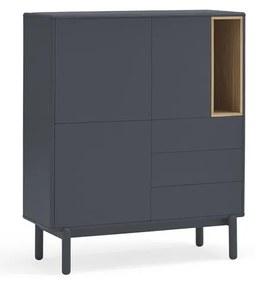 Tmavosivá vysoká komoda 100x120 cm Corvo - Teulat