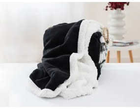 Baránková deka mikroplyš 150 × 200 cm – Laura čierna