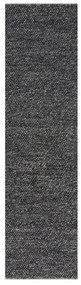 Tmavosivý ručne tkaný behúň s prímesou vlny 60x230 cm Minerals – Flair Rugs