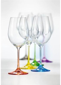 BOHEMIA RAINBOW POHÁR NA VÍNO 350 ML SADA 6 KS