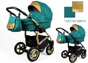 Kombinovaný kočík Raf-pol Gold lux - Ocean Green (3-kombinácia)