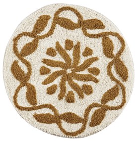 MADAM STOLTZ Kúpeľňová rohožka Round Tufted Mustard Ø 60 cm