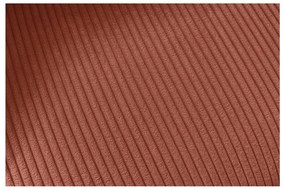 Terakotová menčestrová rozkladacia/s úložným priestorom rohová pohovka Voltaire – Bobochic Paris