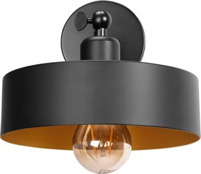 Toolight Toolight, nástenné svietidlo 1xE27 APP1332-1W, čierna-zlatá, OSW-00948