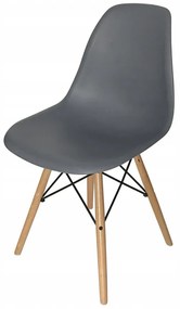 Jedálenské stoličky BASIC tmavo sivé 4 ks - škandinávsky štýl