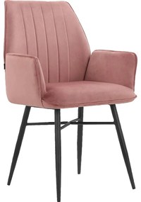 Svetloružové čalúnené jedálenské kreslá v súprave 2 ks Anzo – Støraa