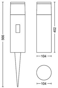 Philips 17437/30/P7 - LED RGBW Vonkajšia lampa Hue CALLA LED/8W/24V IP65