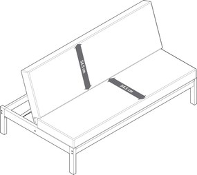 Záhradná lavica 2 v 1 ‒ dvojité ležadlo