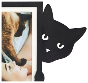 Čierny kovový stojací rámček 31x19,5 cm Hidden Cat – Balvi