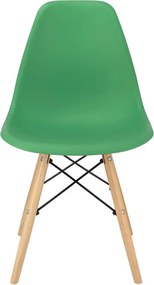 Jedálenská stolička EVA 2 zelená / naturálne nohy