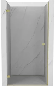 Mexen, Mexen Lunar-B Otočné ľavé sprchové dvere 90 cm, transparentné, brúsené zlaté - 832-090-000-55-00-L