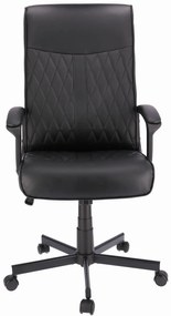 Dekorstudio Kancelárske otočné kreslo COMFORT - čierna ekokoža