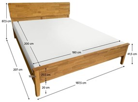 Manželská posteľ 180 cm Novedades (prírodná) (s roštom). Vlastná spoľahlivá doprava až k Vám domov. 1116427