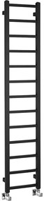 Sapho - Kúpeľňový radiátor METRO LIGHT 276 W 30 × 150 cm matná čierna