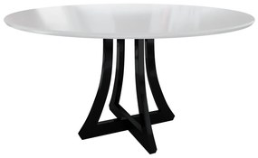 Okrúhly stôl Dagerto FI 120, Farby: biely lesk / čierny lesk