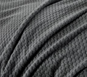Dekorstudio Obojstranné plyšové posteľné obliečky PMK-01 v grafitovej farbe Rozmer posteľných obliečok: Šírka x Dĺžka: 160x200cm + 2 ks 70x80 cm